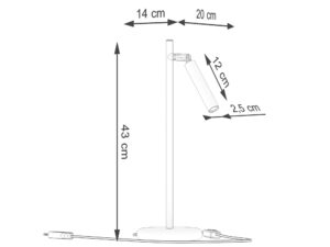 miniaturka Lampa biurkowa VARIO biała LED nowoczesna