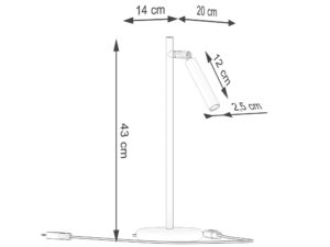 miniaturka Lampa biurkowa VARIO czarna minimalistyczna