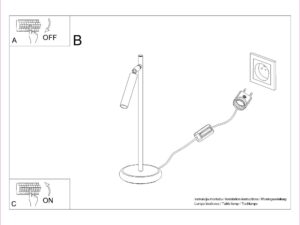miniaturka Lampa biurkowa VARIO czarna minimalistyczna