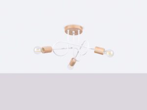 miniaturka Żyrandol IGNIS 3 biały elegancki do salonu