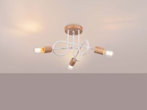 miniaturka Żyrandol IGNIS 3 biały elegancki do salonu