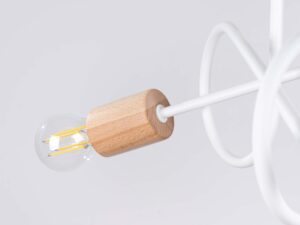 miniaturka Żyrandol IGNIS 3 biały elegancki do salonu