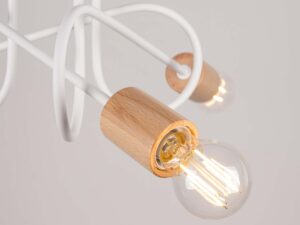 miniaturka Żyrandol IGNIS 3 biały elegancki do salonu