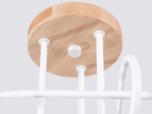 miniaturka Żyrandol IGNIS 3 biały elegancki do salonu