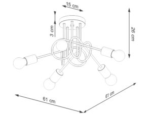 miniaturka Żyrandol IGNIS 5 biały klasyczny LED