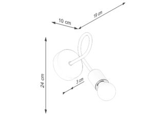 miniaturka Kinkiet IGNIS czarny nowoczesny