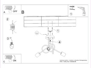 miniaturka Żyrandol IGNIS 3 czarny designerski