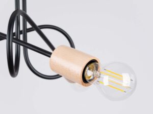 miniaturka Żyrandol IGNIS 3 czarny designerski