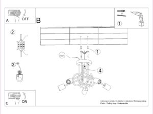 miniaturka Żyrandol IGNIS 5 czarny loftowy