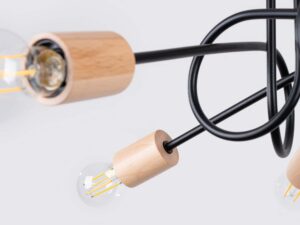 miniaturka Żyrandol IGNIS 5 czarny loftowy