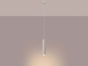 miniaturka Lampa wisząca NOVEL 1 beżowa tkaninowa