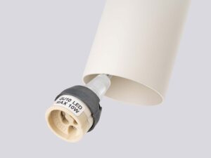 miniaturka Lampa wisząca NOVEL 1 beżowa tkaninowa