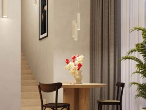 miniaturka Lampa wisząca NOVEL 2 beżowa elegancka