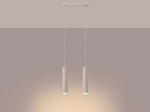 miniaturka Lampa wisząca NOVEL 2 beżowa elegancka