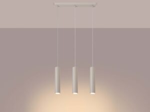 miniaturka Lampa wisząca NOVEL 3L beżowa designerska