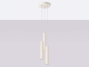 miniaturka Lampa wisząca NOVEL 3P beżowa do salonu