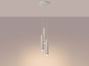 miniaturka Lampa wisząca NOVEL 3P beżowa do salonu