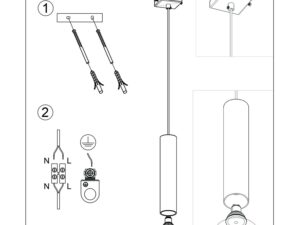 miniaturka Lampa wisząca NOVEL 1 zielona oliwka skandynawska