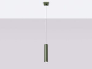 miniaturka Lampa wisząca NOVEL 1 zielona oliwka skandynawska