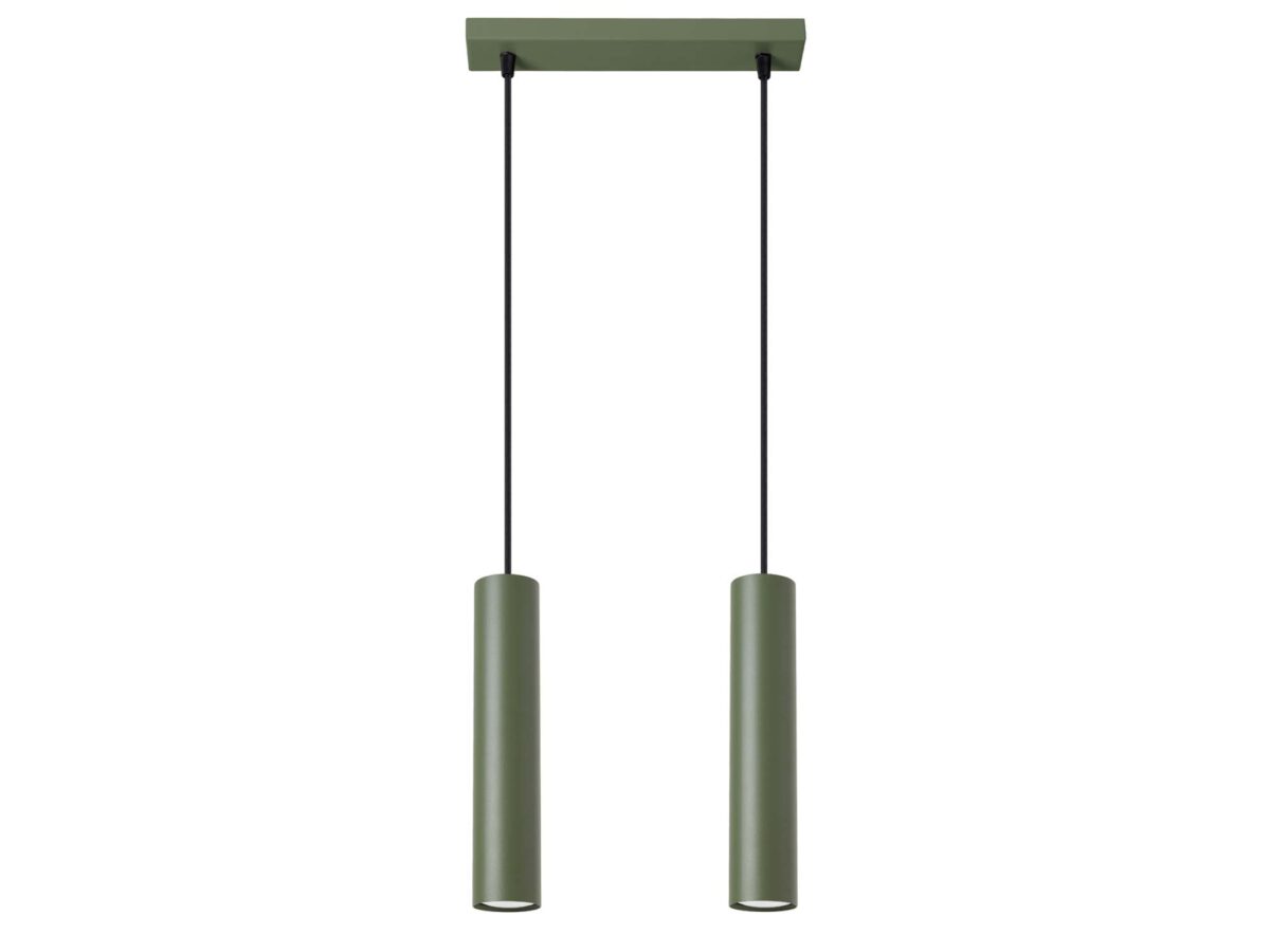 Lampa wisząca NOVEL 2 zielona oliwka nowoczesna