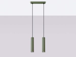 miniaturka Lampa wisząca NOVEL 2 zielona oliwka nowoczesna