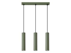 Lampa wisząca NOVEL 3L zielona oliwka designerska