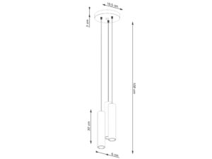 miniaturka Lampa wisząca NOVEL 3P zielona oliwka elegancka