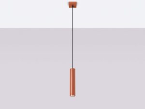 miniaturka Lampa wisząca NOVEL 1 ochra czerwona nowoczesna