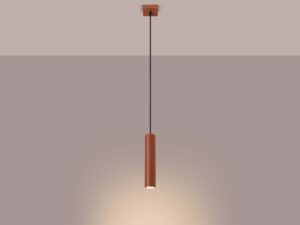 miniaturka Lampa wisząca NOVEL 1 ochra czerwona nowoczesna