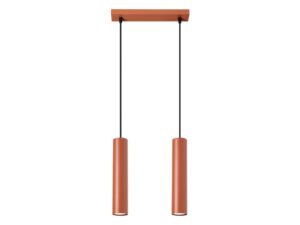 Lampa wisząca NOVEL 2 ochra czerwona designerska
