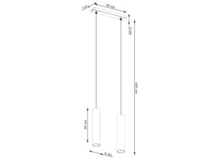miniaturka Lampa wisząca NOVEL 2 ochra czerwona designerska
