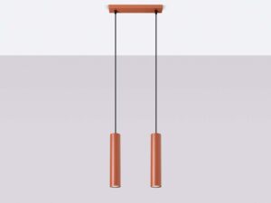 miniaturka Lampa wisząca NOVEL 2 ochra czerwona designerska