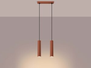 miniaturka Lampa wisząca NOVEL 2 ochra czerwona designerska