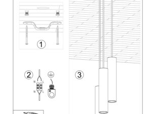 miniaturka Lampa wisząca NOVEL 3P ochra czerwona elegancka