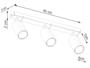 miniaturka Plafon RINTO 3L beżowy designerski