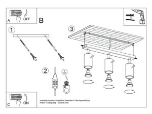 miniaturka Plafon RINTO 3L beżowy designerski