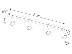 miniaturka Plafon RINTO 4L beżowy klasyczny