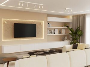 miniaturka Plafon RINTO 6L beżowy do salonu