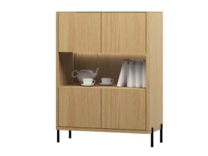 Witryna niska z detalami szklanymi Avolino