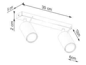 miniaturka Plafon RINTO 2 zielony oliwkowy designerski