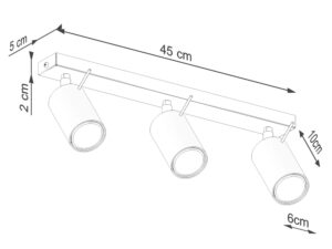 miniaturka Plafon RINTO 3L zielony oliwkowy skandynawski