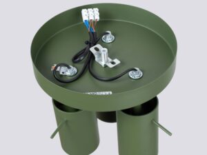 miniaturka Plafon RINTO 3P zielony oliwkowy elegancki