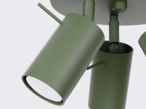 miniaturka Plafon RINTO 3P zielony oliwkowy elegancki