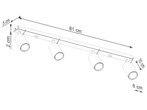 miniaturka Plafon RINTO 4L zielony oliwkowy nowoczesny