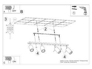 miniaturka Plafon RINTO 4L zielony oliwkowy nowoczesny