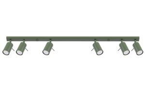 Plafon RINTO 6L zielony oliwkowy do salonu