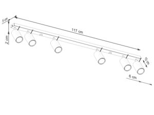 miniaturka Plafon RINTO 6L zielony oliwkowy do salonu