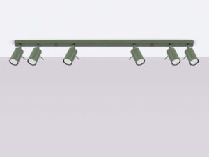 miniaturka Plafon RINTO 6L zielony oliwkowy do salonu