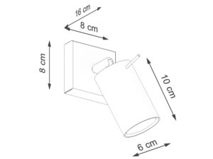 miniaturka Kinkiet RINTO ochra czerwona designerski