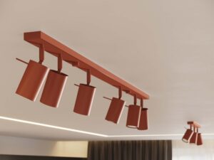 miniaturka Plafon RINTO 2 ochra czerwona nowoczesny